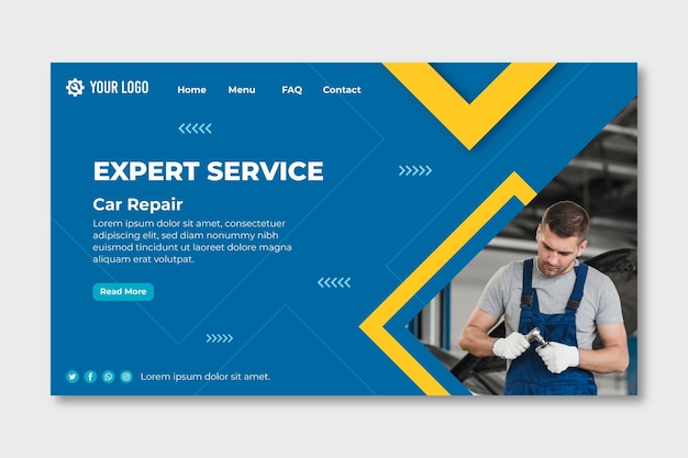 Mechanic landing page template