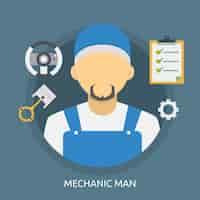 Бесплатное векторное изображение Механик человек дизайн