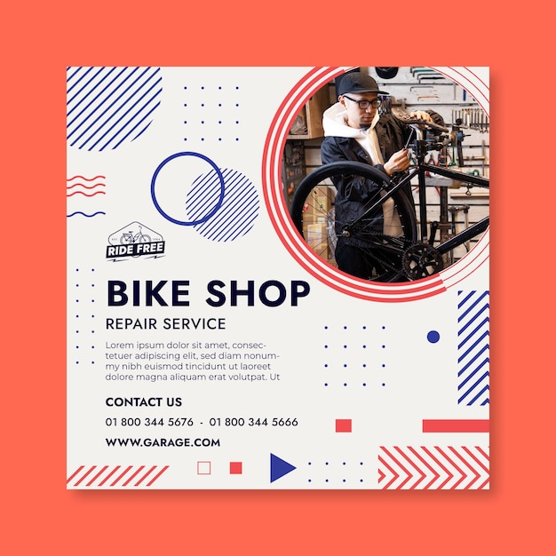 Free vector mechanic squared flyer