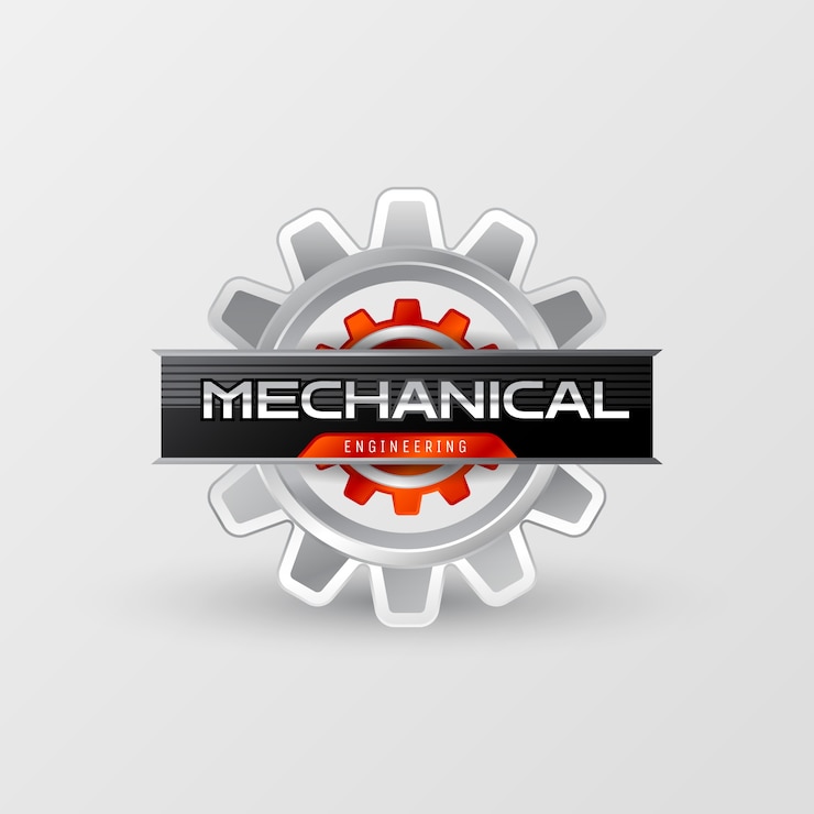 Free Vector mechanical engineering logo design