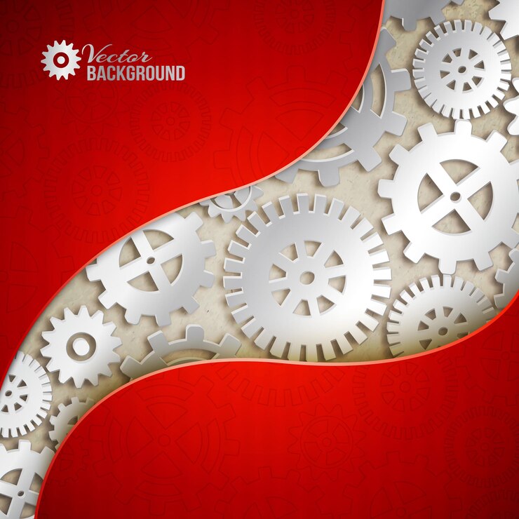 Free Vector mechanical gears background. vector illustration