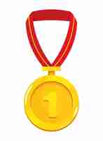 Free vector medal number one