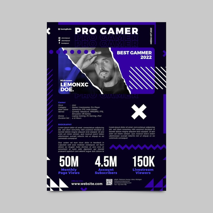 Free Vector media kit design template