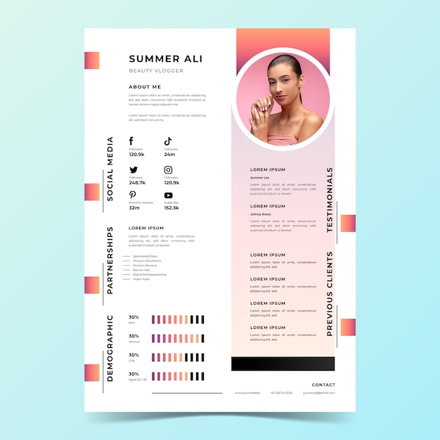 Media kit template design