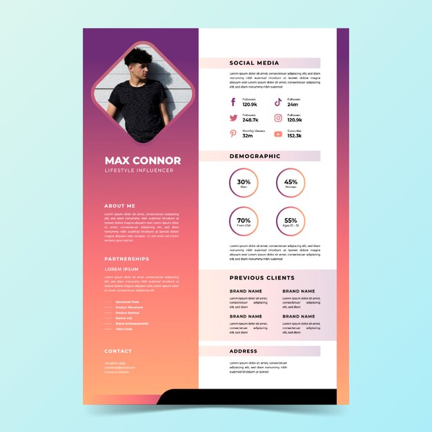 Media kit template design