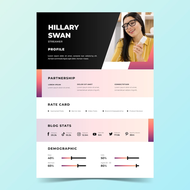 Media kit template design