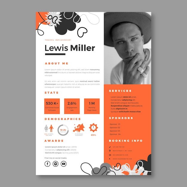 Media kit template design