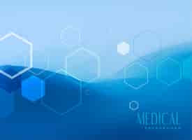 Free vector medical background concept design in blue color
