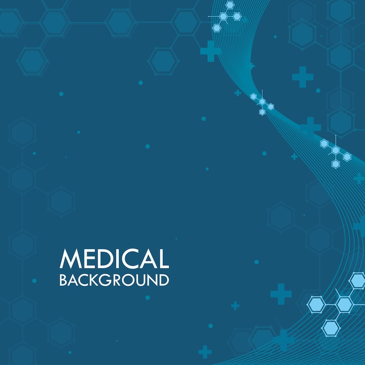 Free Vector medical background poster with dna helixes