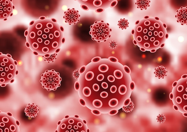 Medical background with abstract virus cells