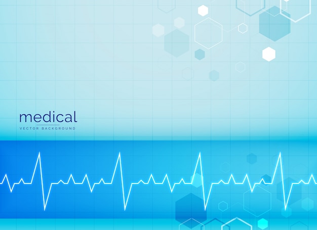 Free vector medical background with electrocardiogram