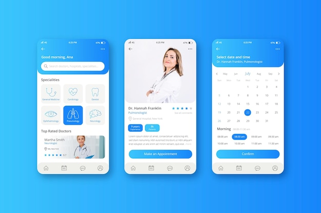 Doctor Appointment Booking mobile app Template Design - UpLabs