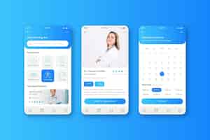 Free vector medical booking app template