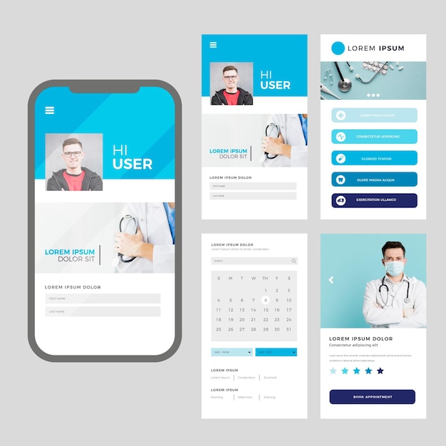 Medical booking app with photo