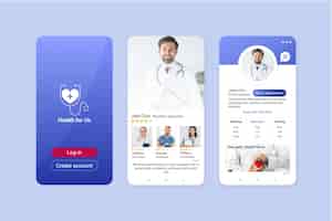 Free vector medical booking app