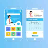 Free vector medical booking app