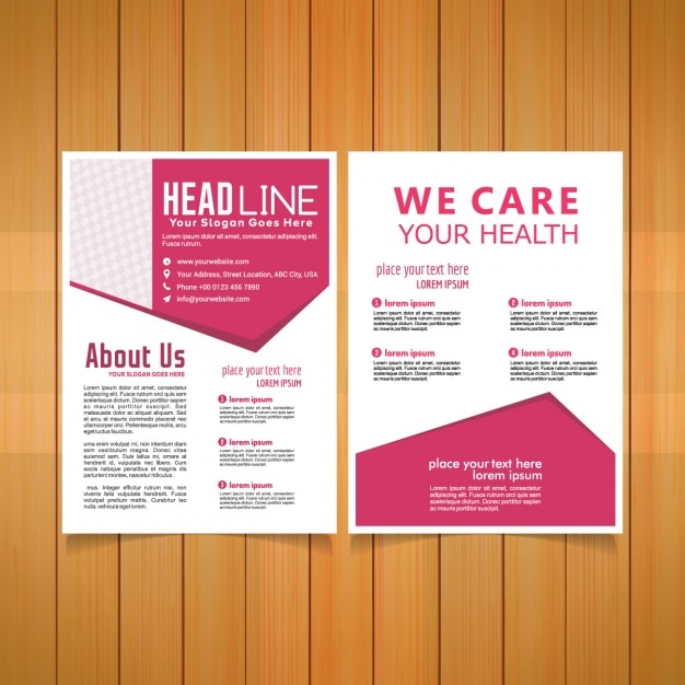 Free vector medical brochure template