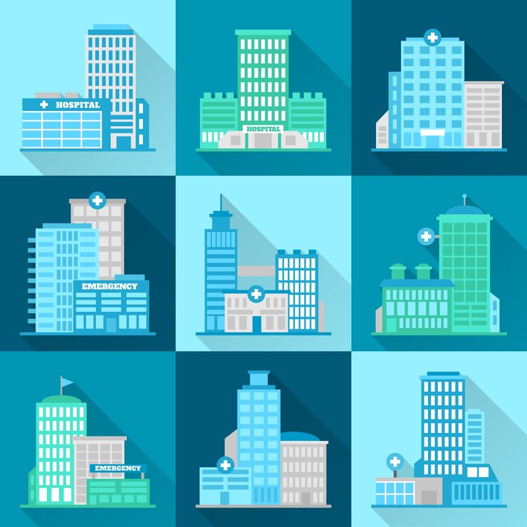 Free Vector medical building flat