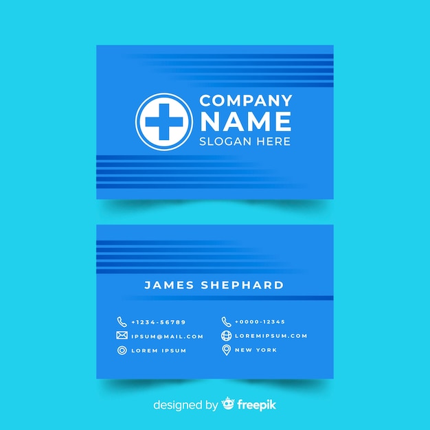 Medical business card concept