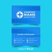 Free vector medical business card concept