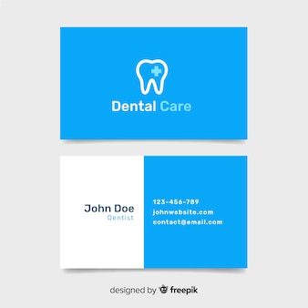 Medical business card template with modern style