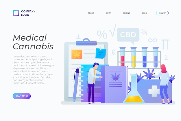 Medical cannabis landing page