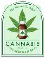 Free vector medical cannabis logo banner