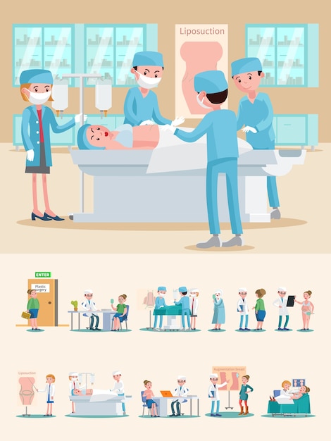 Free vector medical care composition