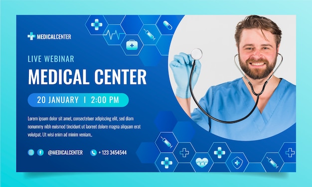 Free vector medical center template design