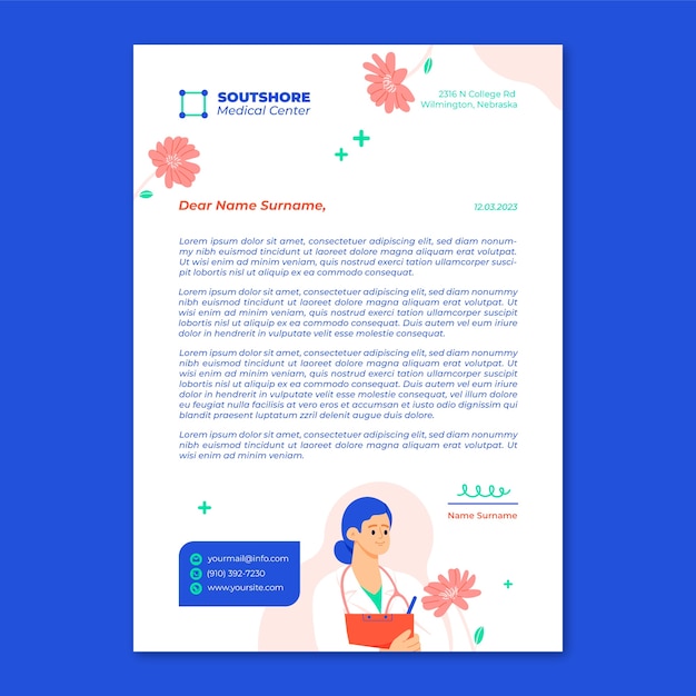 Medical center template design