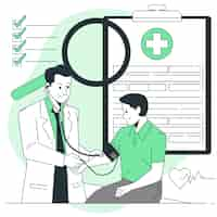 Free vector medical checkup concept illustration