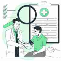 Free vector medical checkup concept illustration