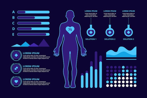 Free vector medical concept infographic design