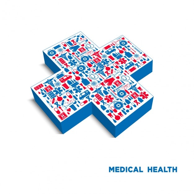 Free vector medical cross background