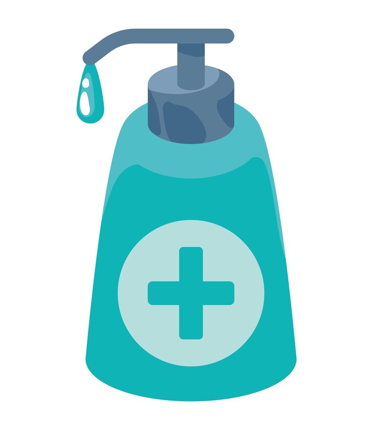 Free Vector medical dispenser gel isolated illustration