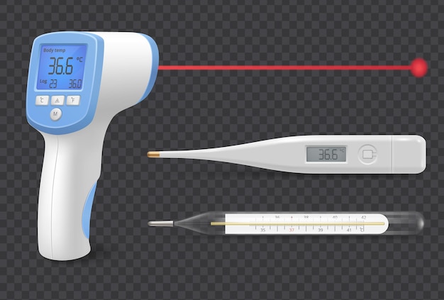 Electronic digital thermometer Royalty Free Vector Image