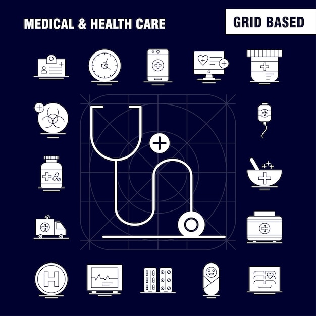 Free vector medical and health care solid icon