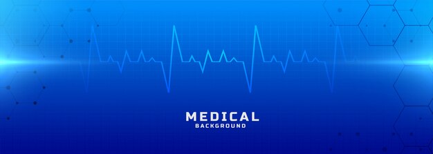 Medical and healthcare blue background banner