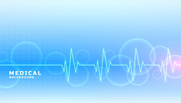 Free vector medical and healthcare concept banner in blue color