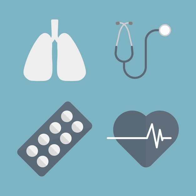 Free vector medical and healthcare covid 19 icon vector collection vector