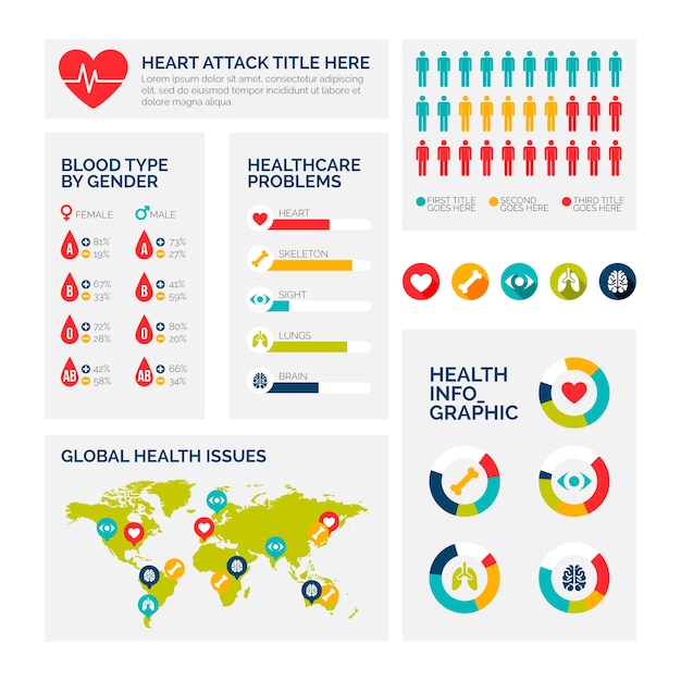 Free vector medical healthcare infographic