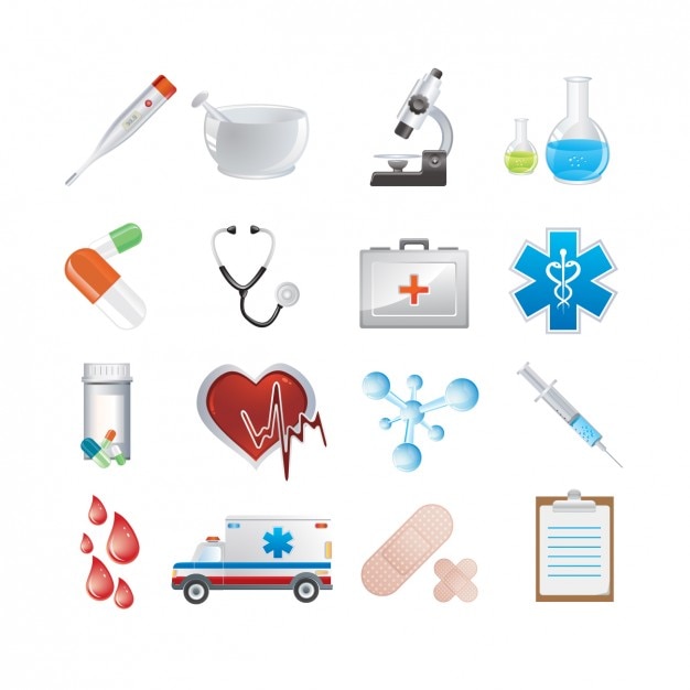 Free vector medical icon set