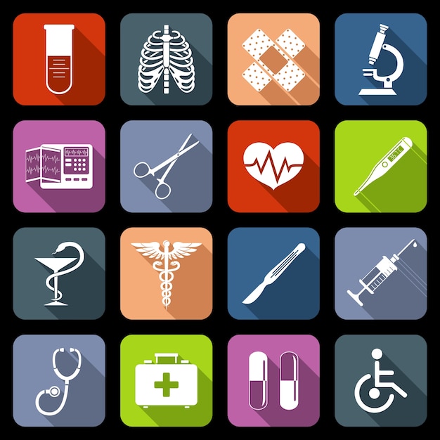 Free vector medical icons collection