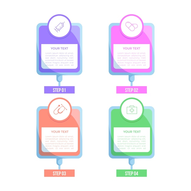 Free vector medical infographic concept