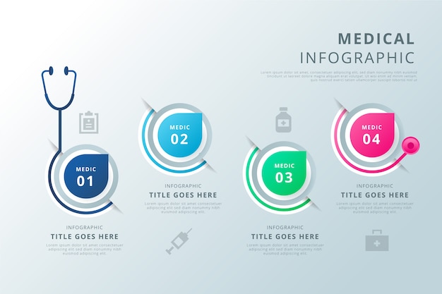 Free vector medical infographic concept