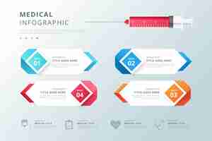 무료 벡터 의료 infographic 개념