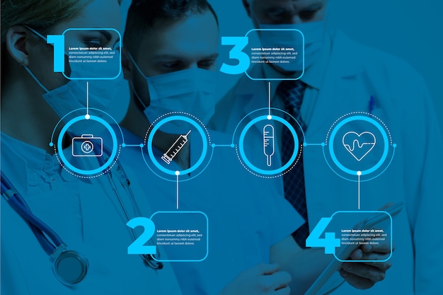 Medical infographic with photo