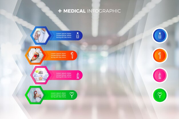 Medical infographic with photo