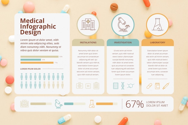 Medical infographic with photo