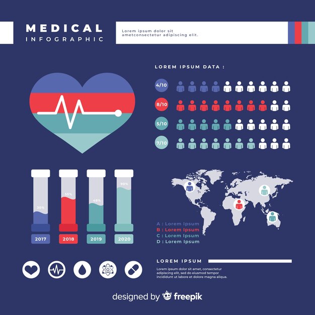 Free vector medical infographic